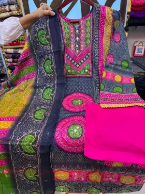 Cotton Floral Printed Stitched 3Pc Set